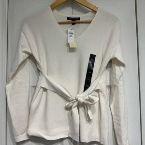 Cream V-neck Sweater